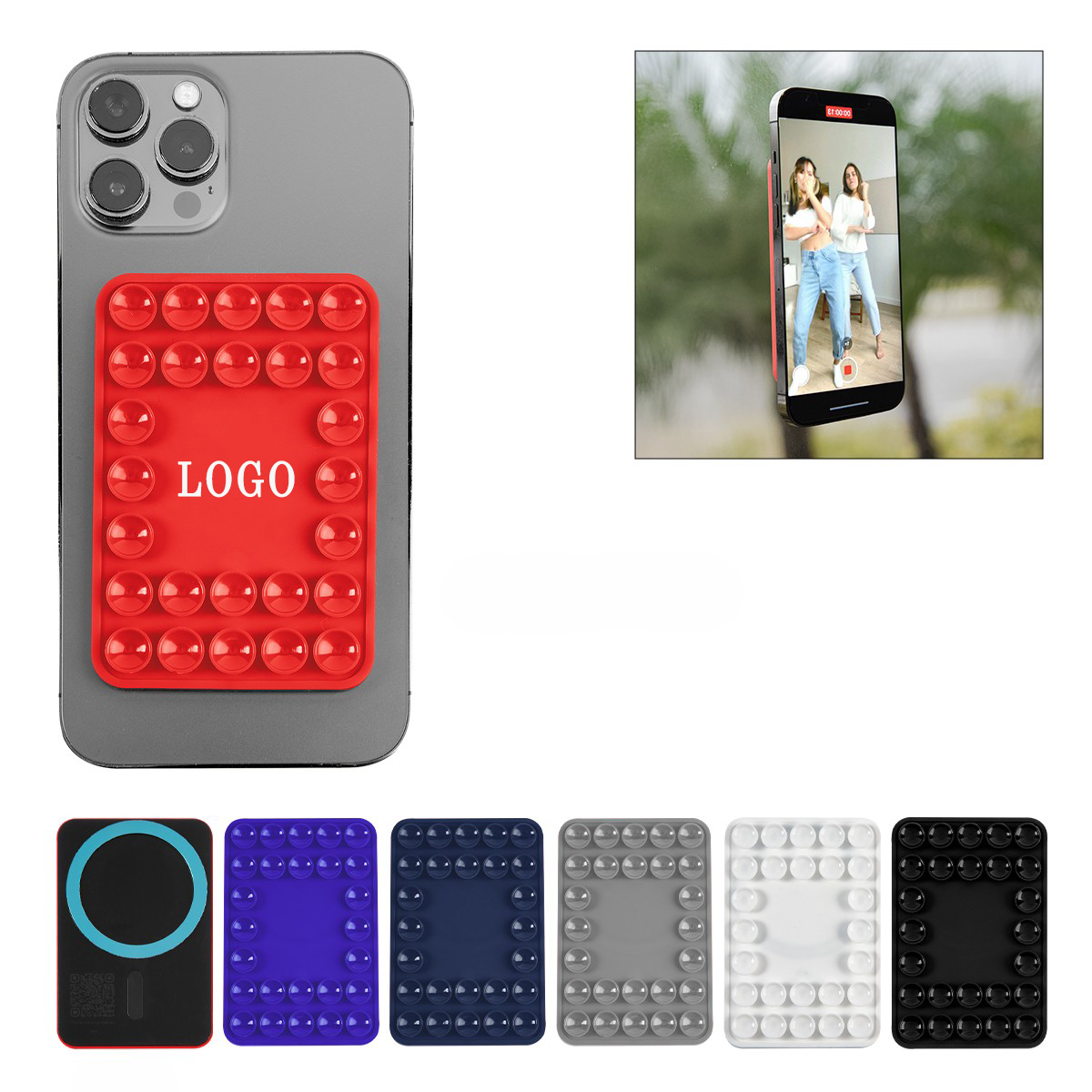 Silicone Magnetic Suction Phone Case Adhesive Mount/Holder 2