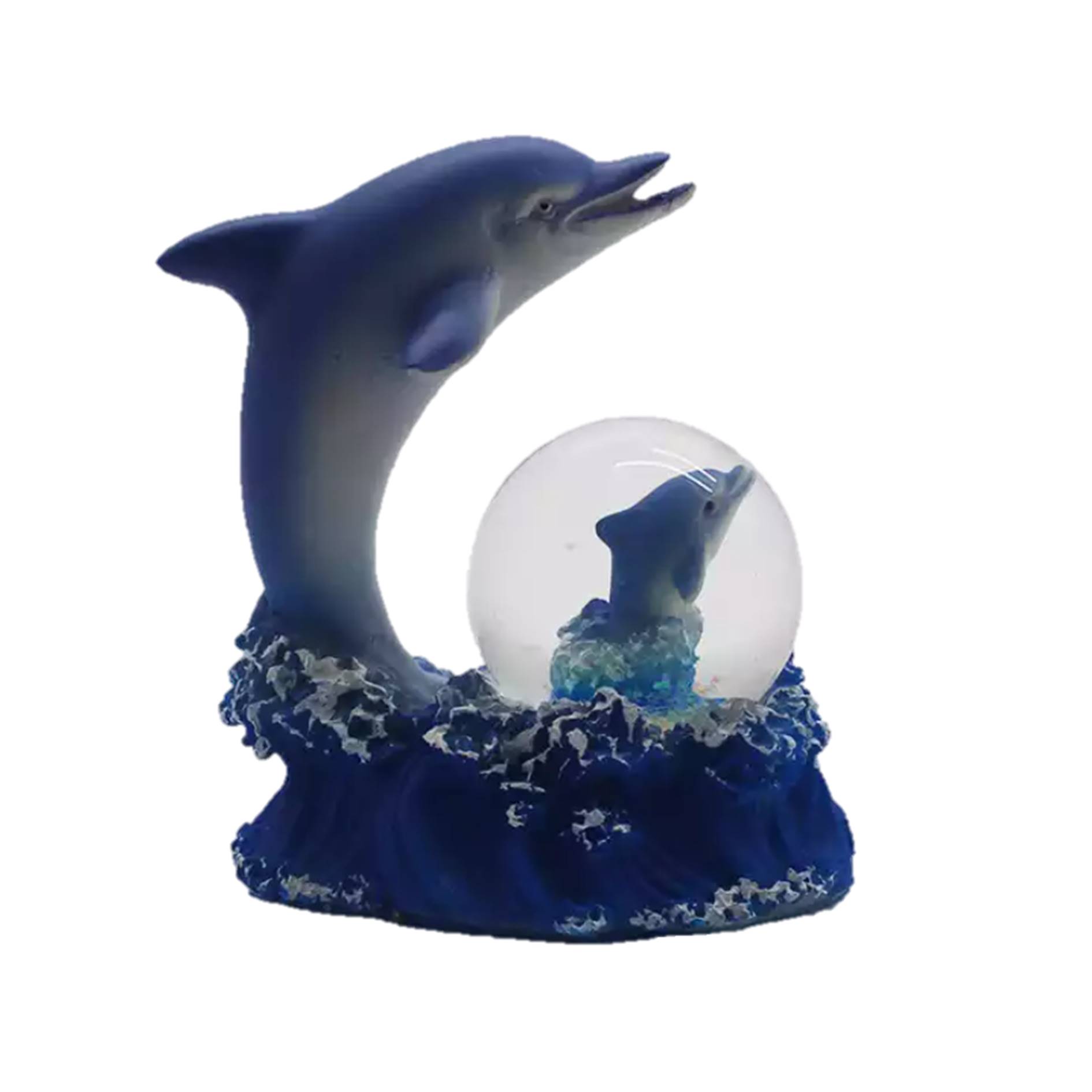Custom Dolphin Snow Globe Ball Ornament 2