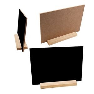 Mini Tabletop Chalkboard Signs with Wood Base 3