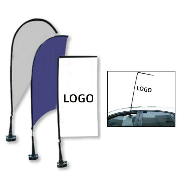 Double Sided Full Color Car Window Flying Flag 2