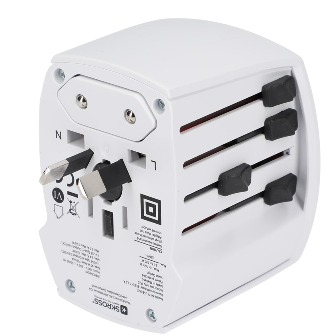 SKROSS World Travel Adapter MUV USB Type A & Type 84