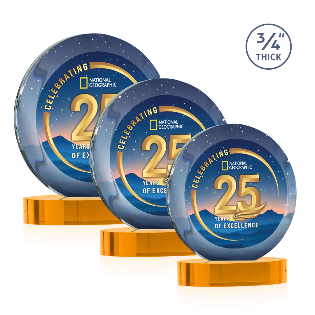 Gibralter Vividprint™ Award on Alberton Base - Amber