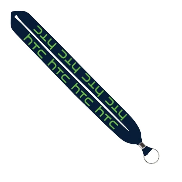3/4" Polyester Keychain with Metal Crimp & Split-Ring 3