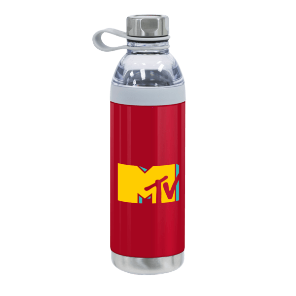 Dual Opening Stainless Steel Water Bottle - 20 Oz., custom water bottle with logo imprint 50
