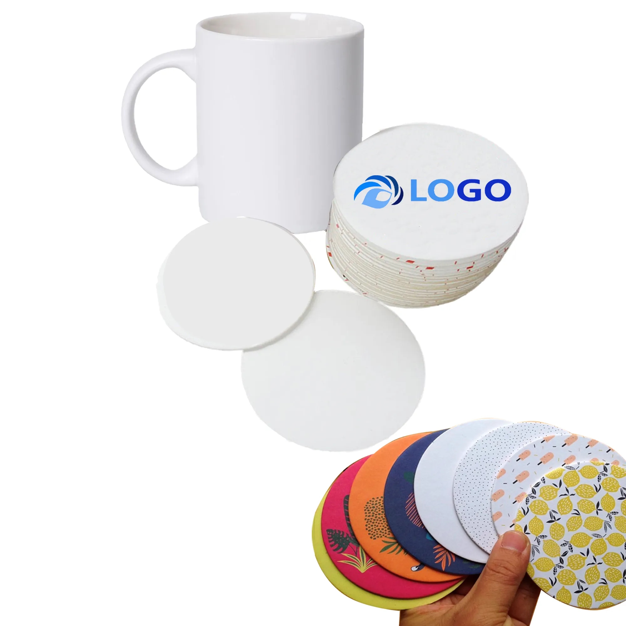 Full Color Double-Sided Absorbent Paper Coaster 4