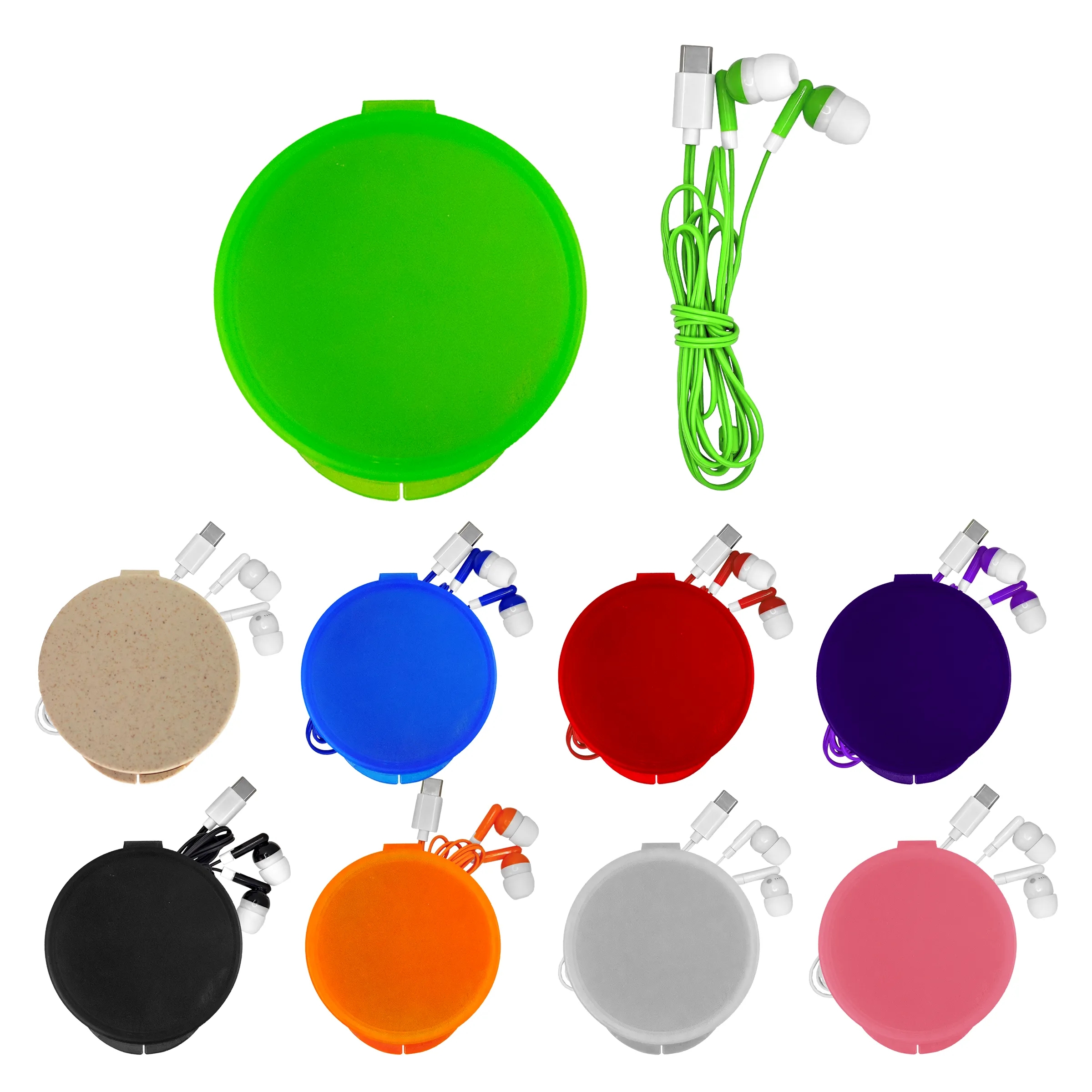 Round Type C Ear Bud Case 12