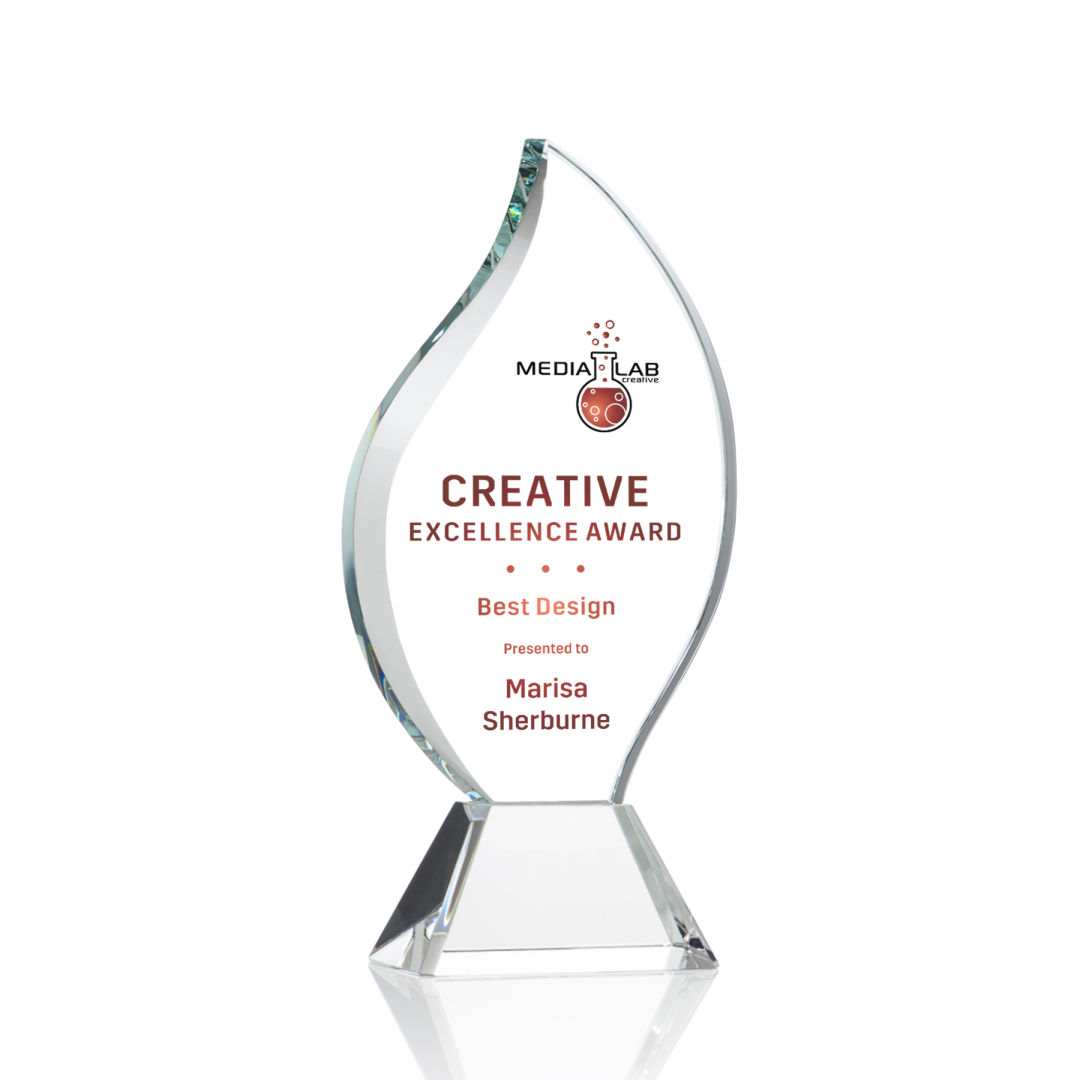 Norina Flame VividPrint™ Award - Clear 12