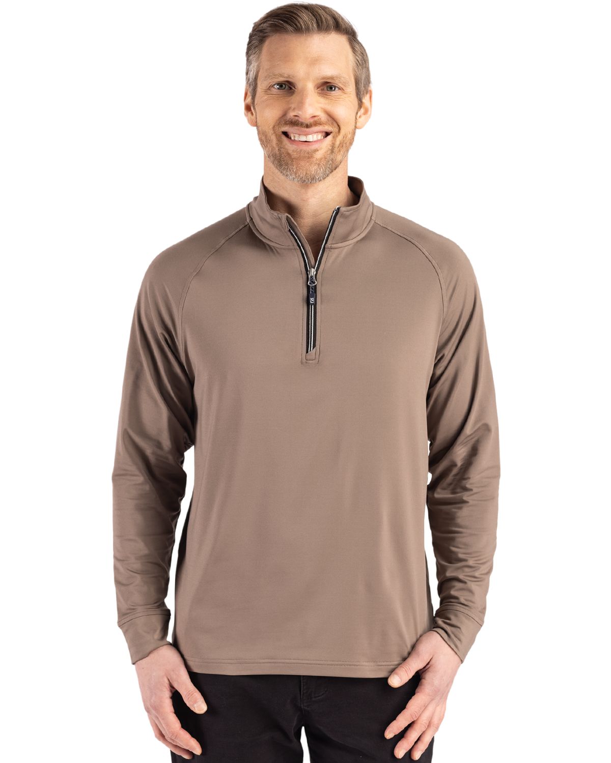 Cutter & Buck Adapt Recycled Soft Knit Stretch  Mens Quarter Zip Pullover 149