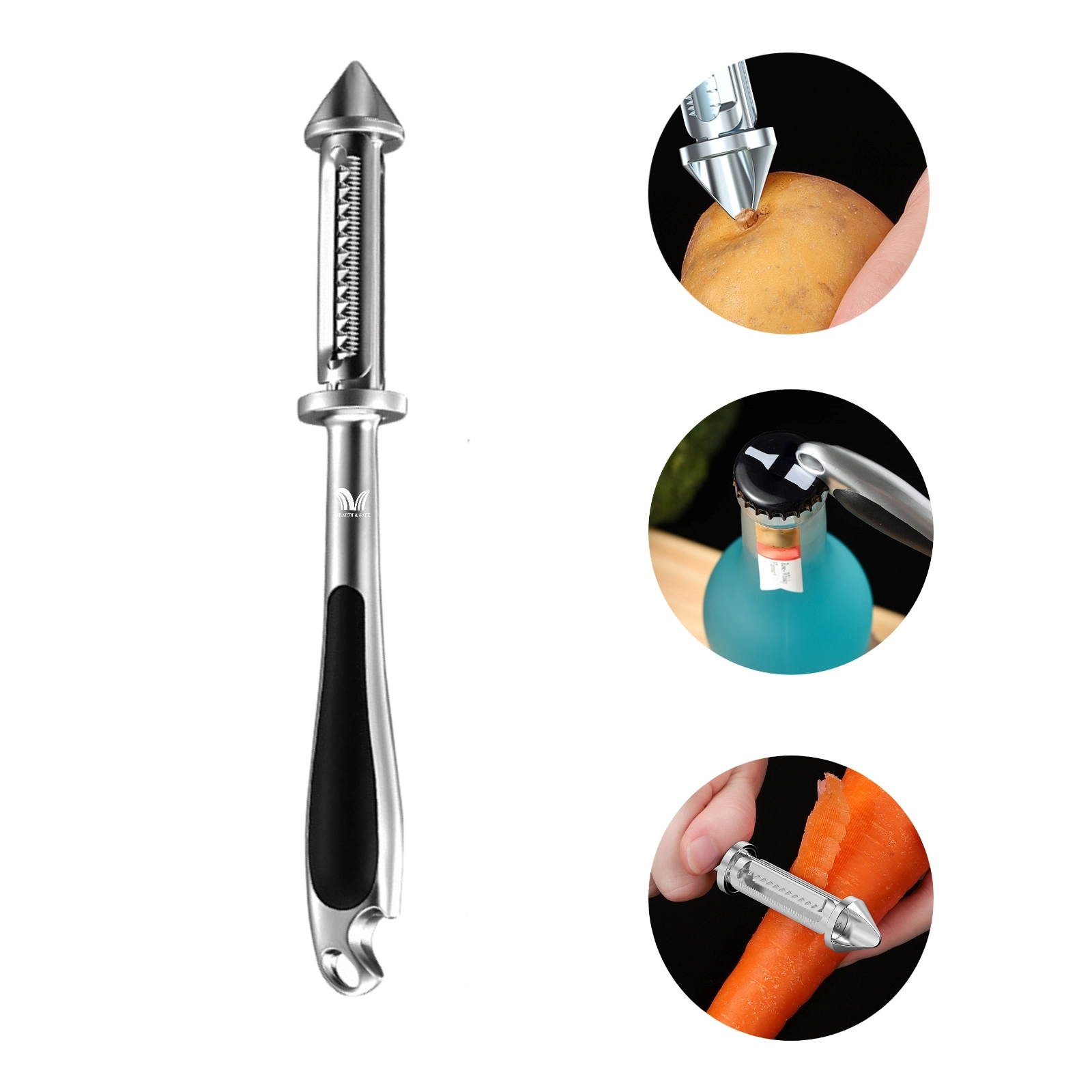 3-In-1 Multifunctional Stainless Steel Peeler 4