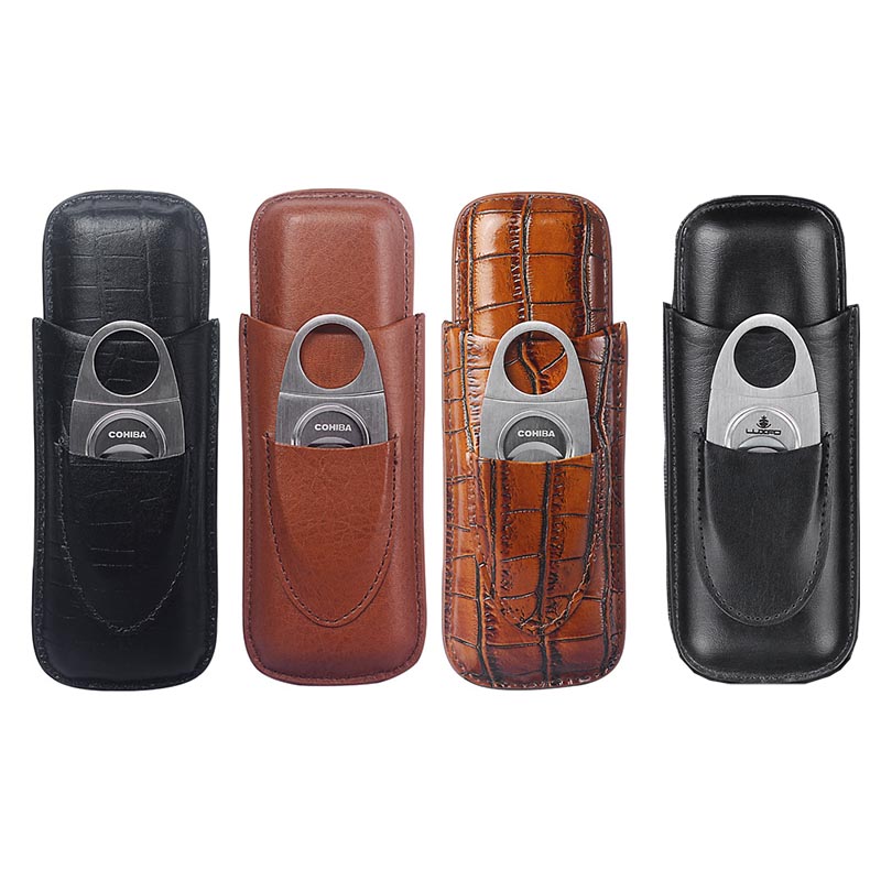 Portable Genuine Leather Cigar Case 2