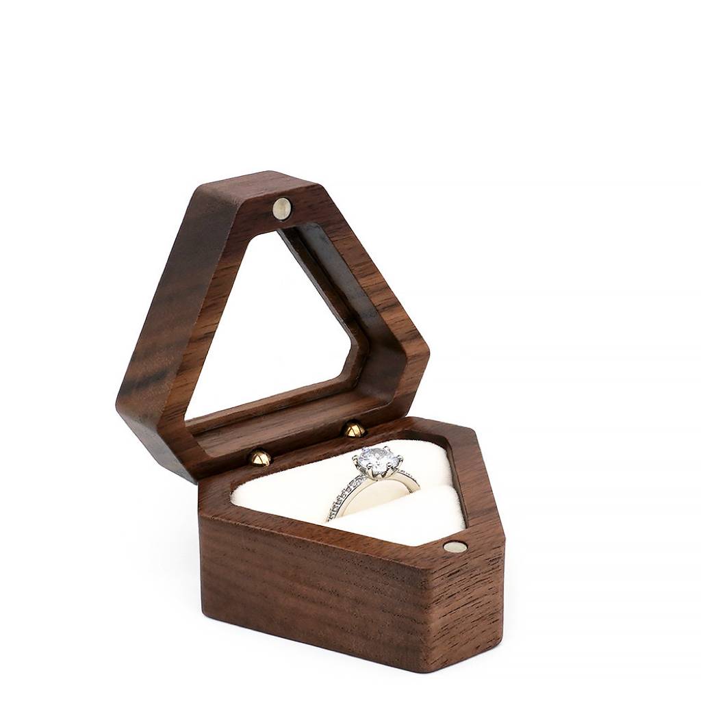 Wood Ring Box(Triangle Shape) 6