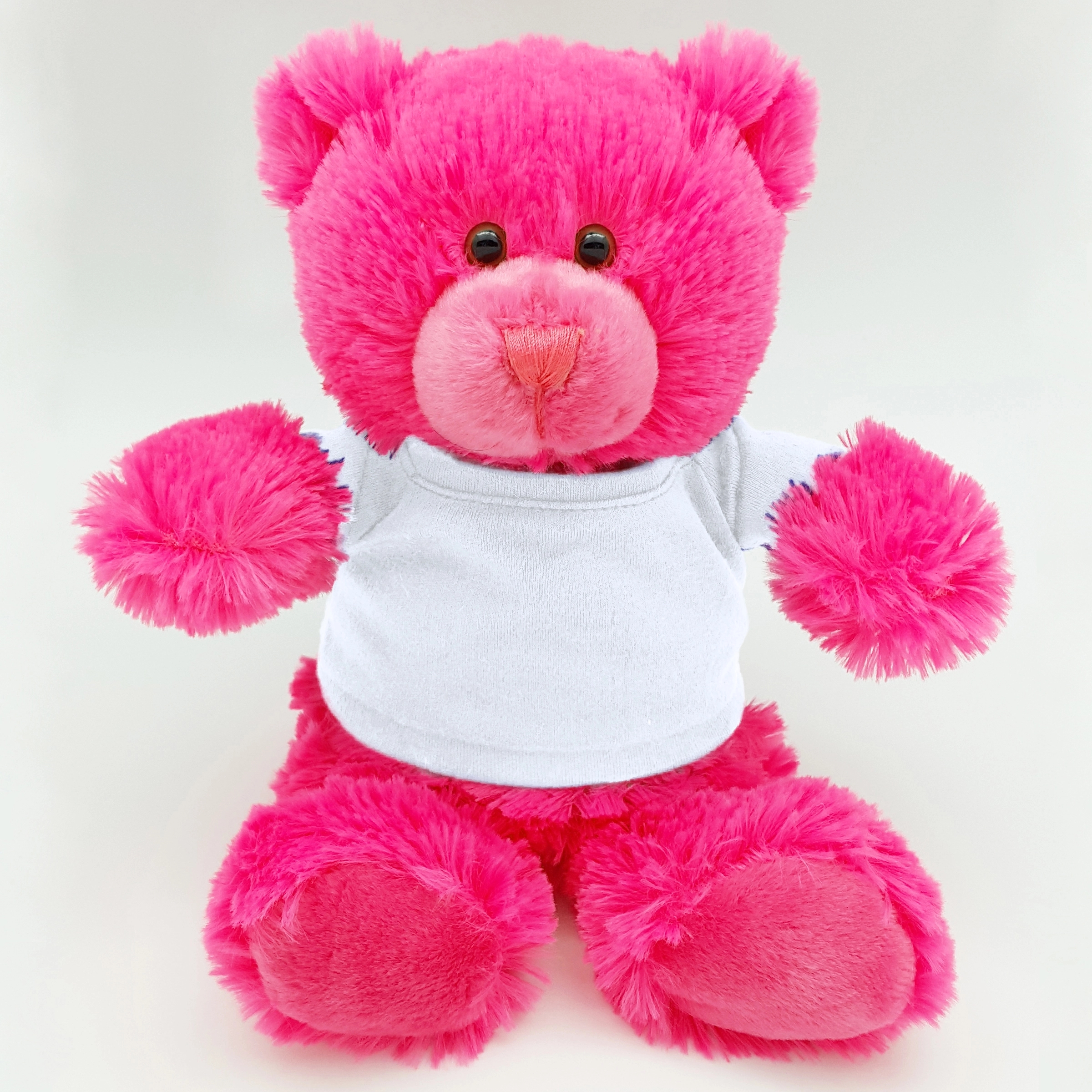 8" Bright Color Hot Pink Bear 18