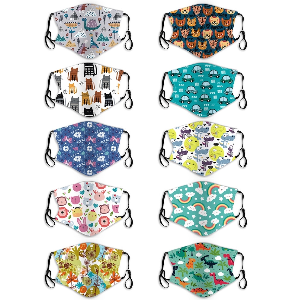Kids Face Mask w/ Full Color Imprint Cotton Safety Shield 2