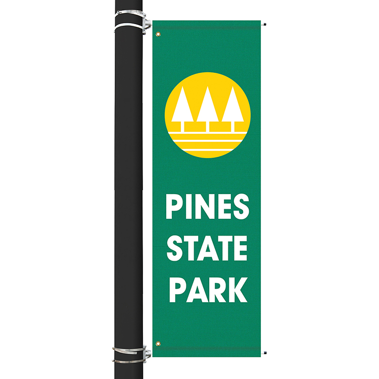 72" x 22" Custom Sunbrella™ Avenue Banner-2 Color Imprint 2