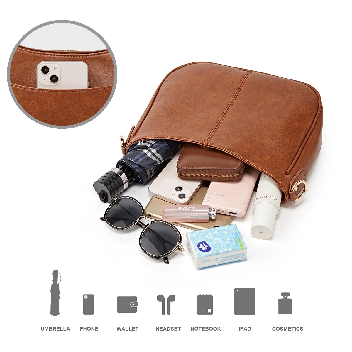 Women'S Leather Crossbody Purse Handbag 2
