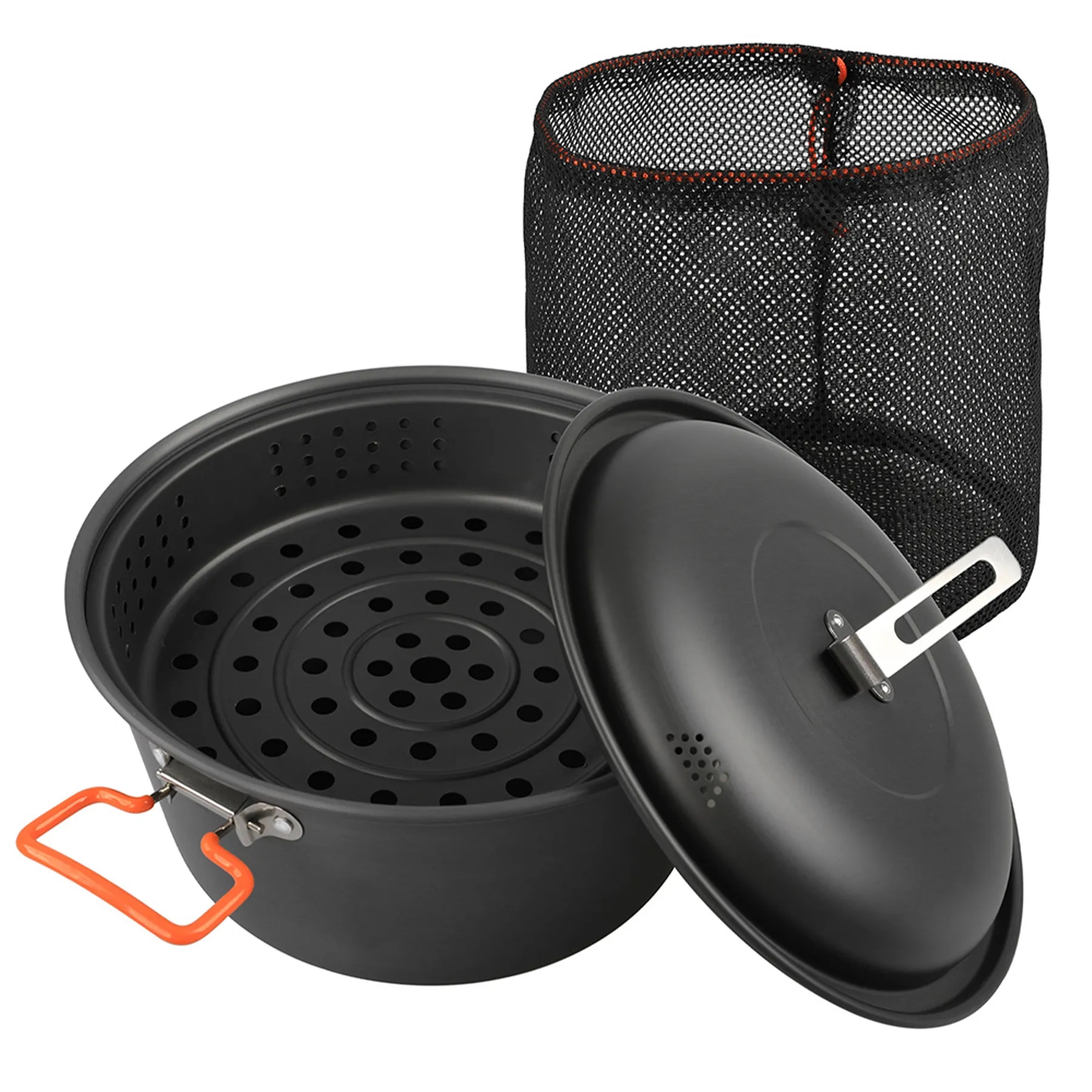 Alloy Outdoor Camping Double Ear Folding Pot 4