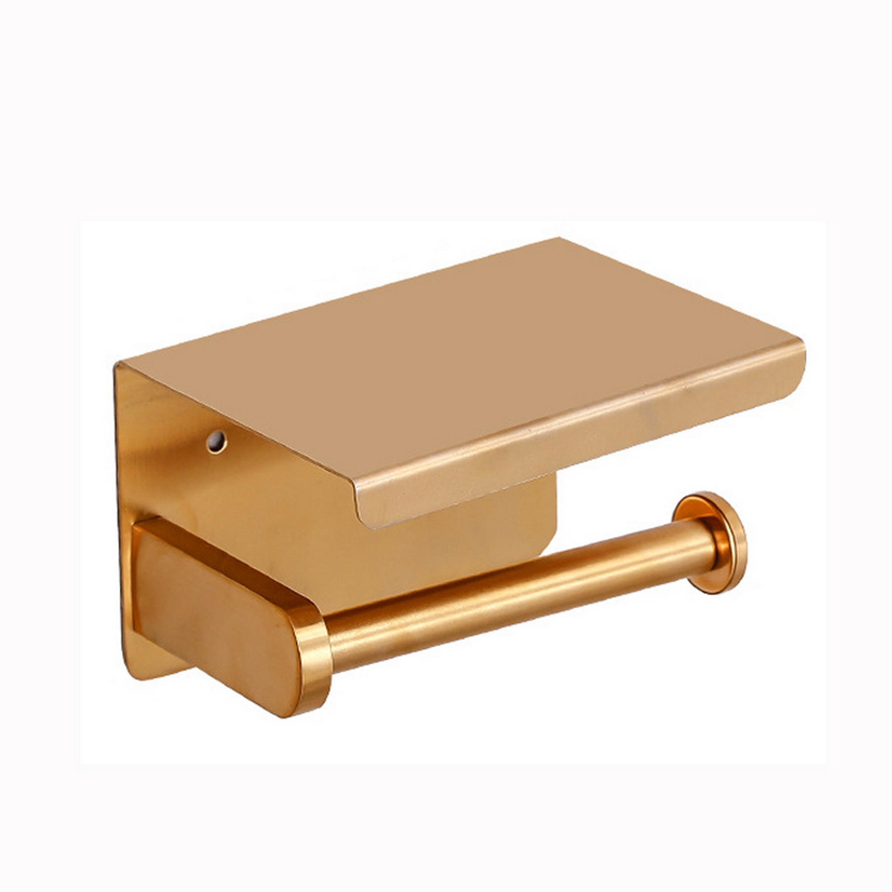 Stainless Steel Toilet Paper Roll Holder With Shelf 3