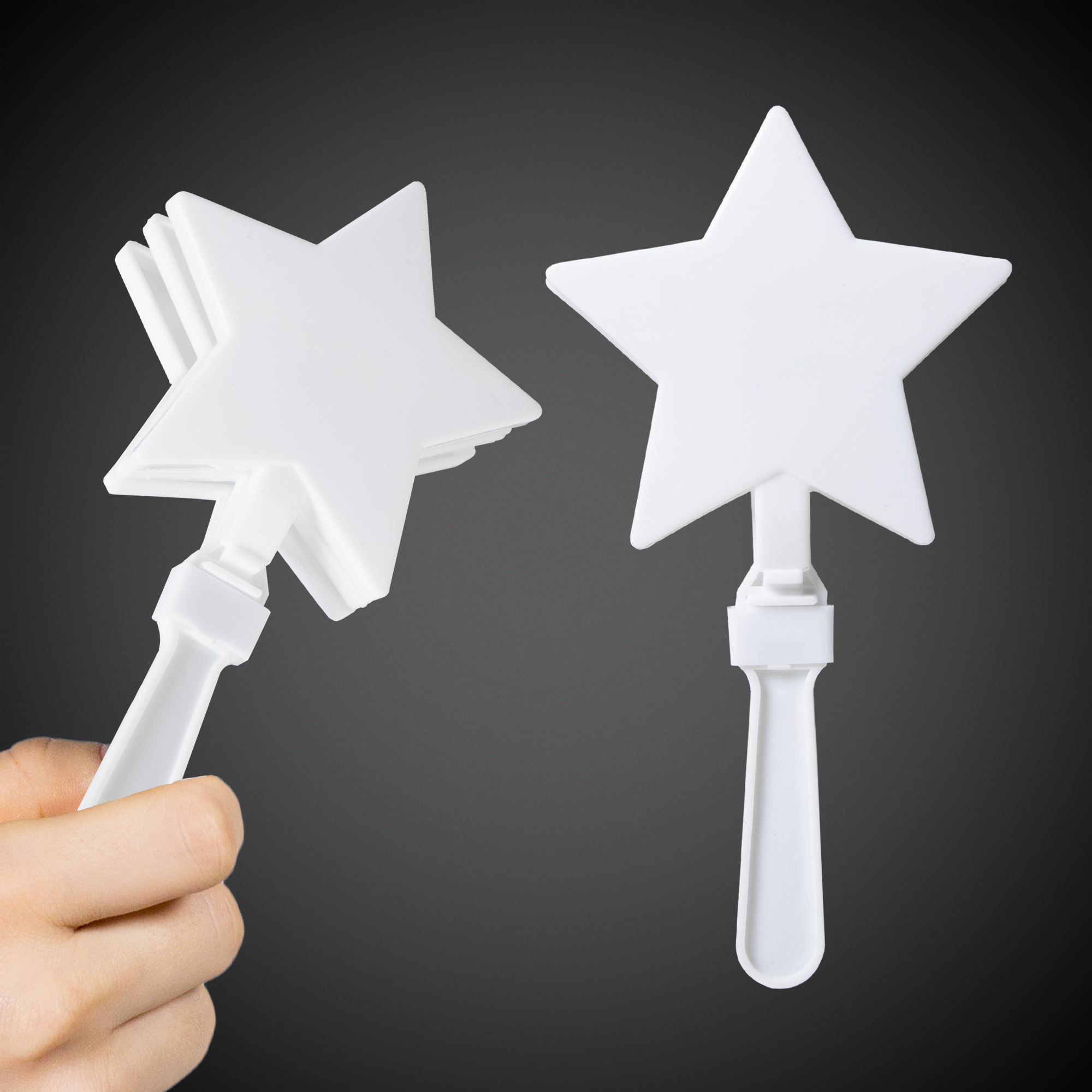 White 7" Star Hand Clapper 2