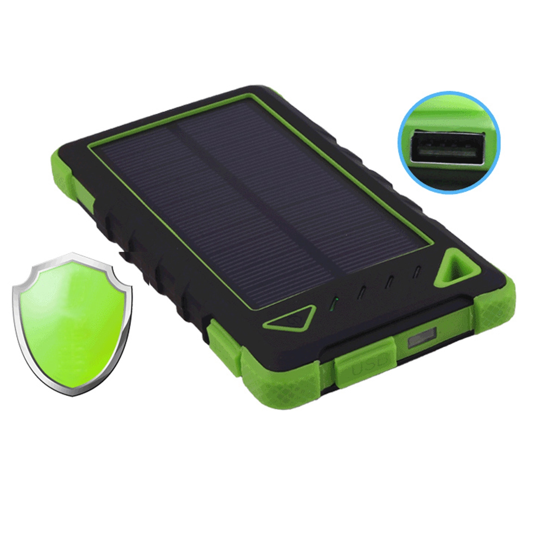 Waterproof Solar Phone Charger for Outdoor Camping Travel 6