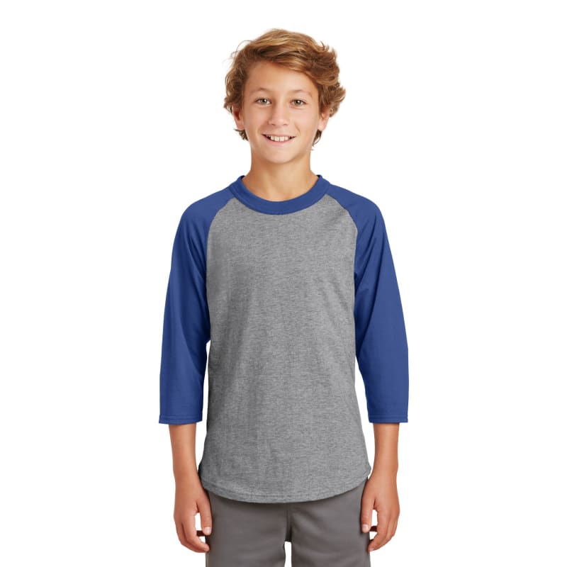 Sport-Tek Youth Colorblock Raglan Jersey. 3