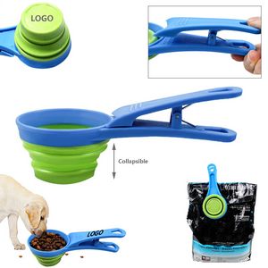 Multifunctional Collapsible Pet Feeding Scoop With Clip 4