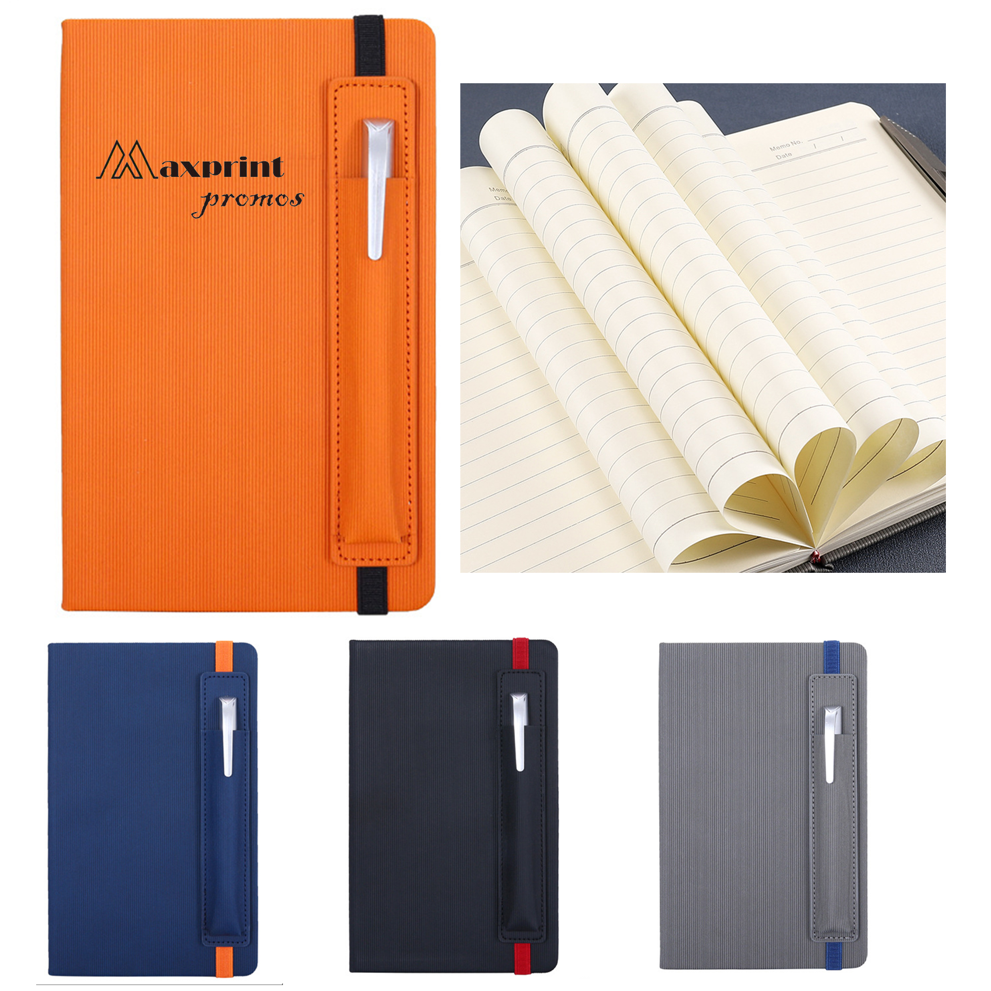 Notebook With Pen Holder Strap 3