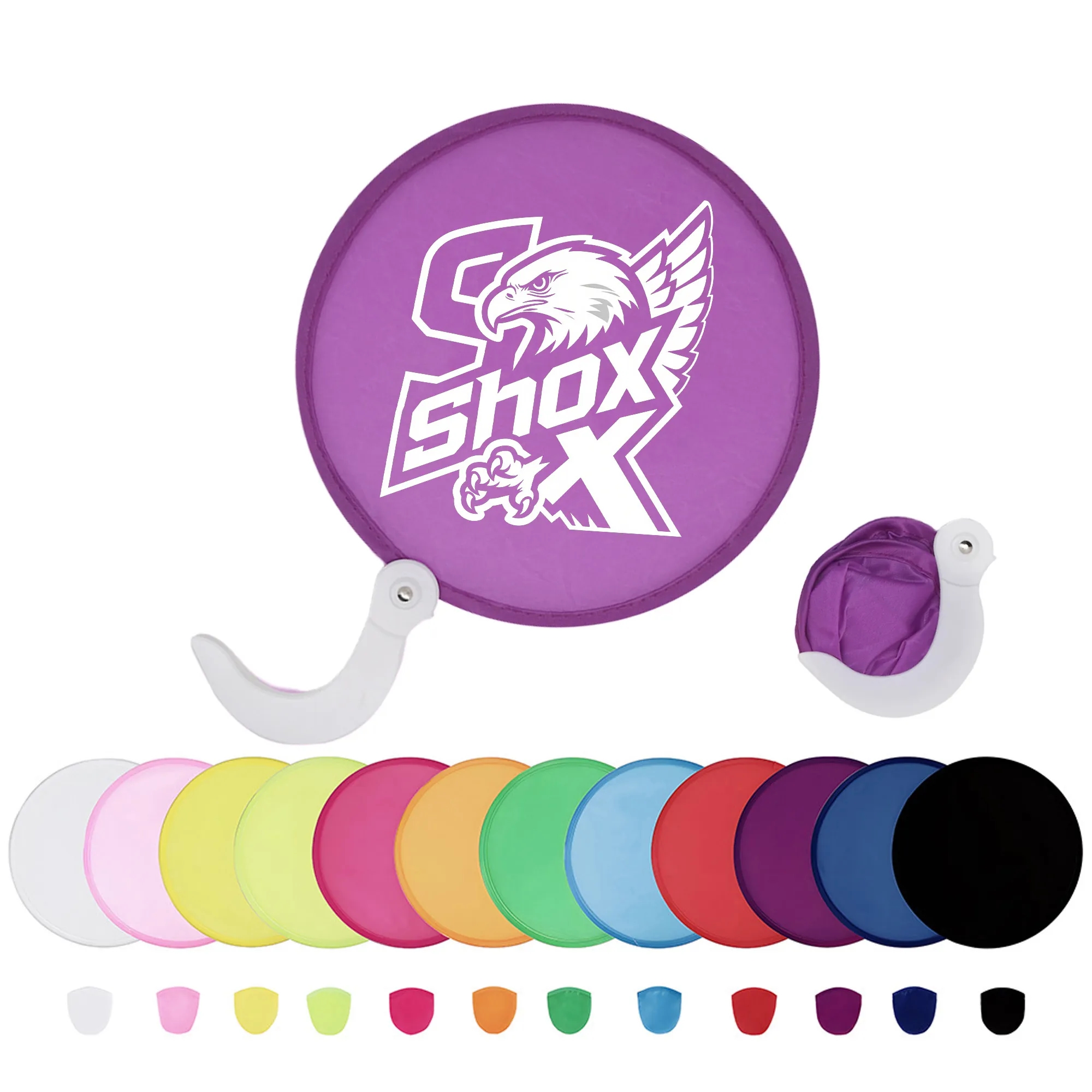 MOQ 20 Foldable Polyester Flying Disc With Handle 2
