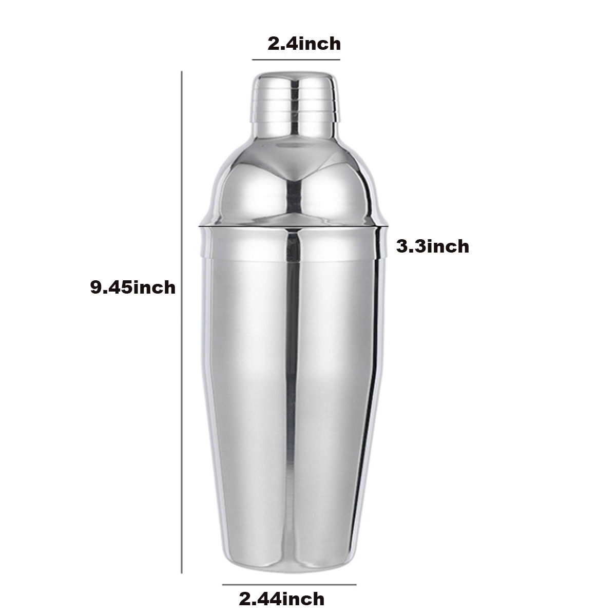 24 oz. Stainless Steel Cocktail Shaker 4
