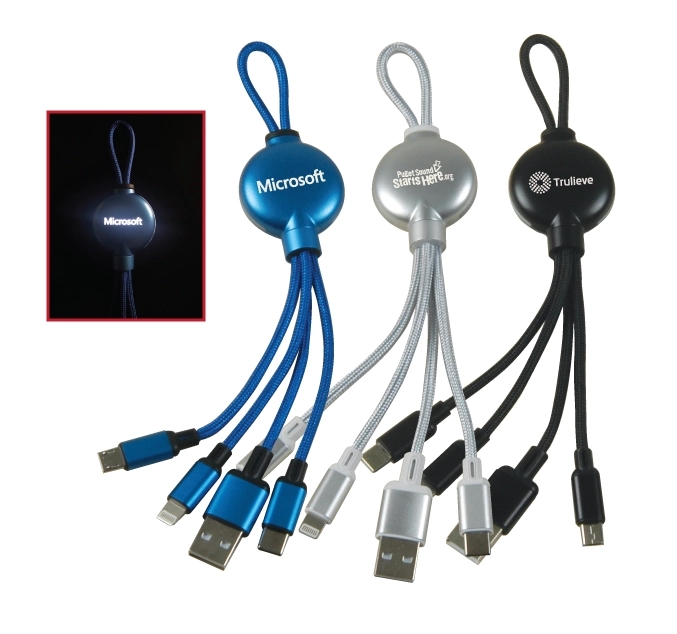 Travel Size Light-up 3 in 1 Charging Cable 2