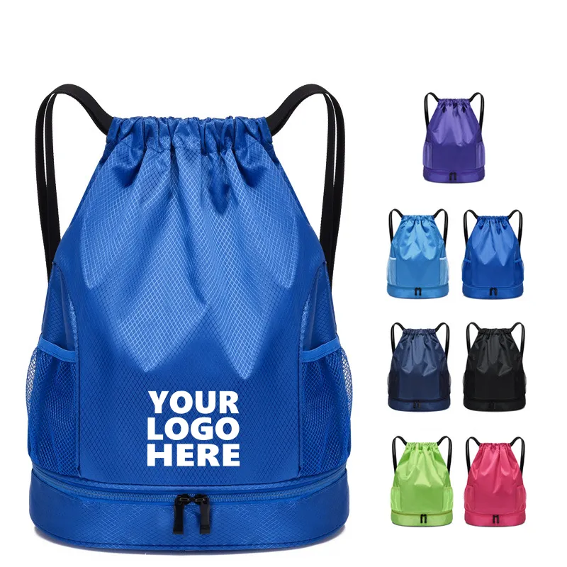 Drawstring Bag with Shoe Compartment 1