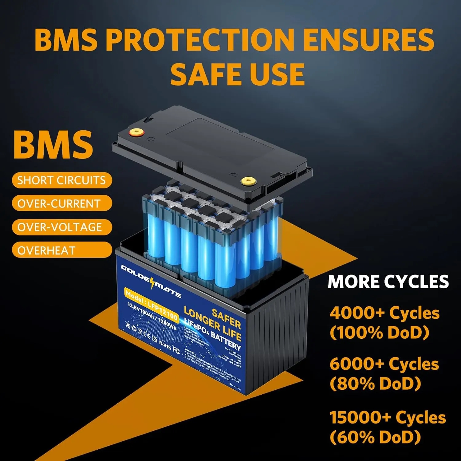 LiFePO4 Deep Cycle Rechargeable Lithium Battery 5