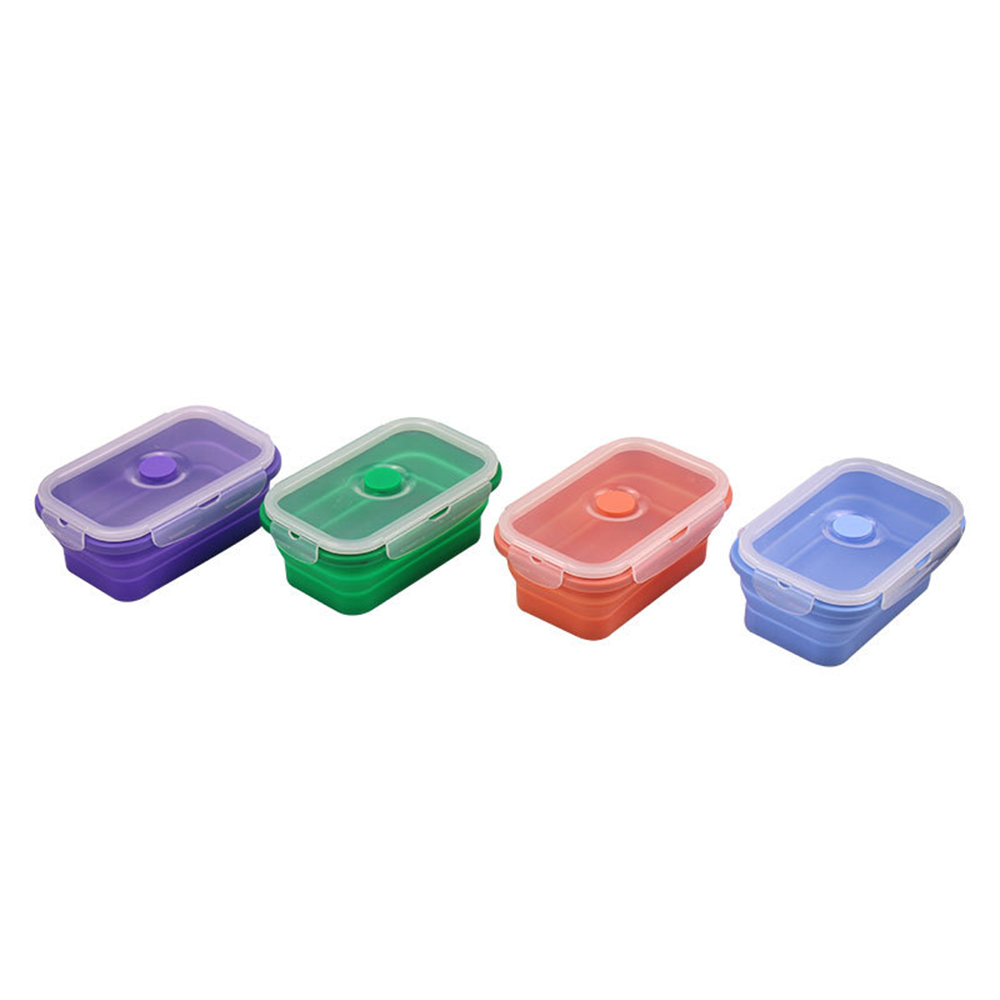 12OZ Silicone Foldable Collapisible Lunch Bento Box 3