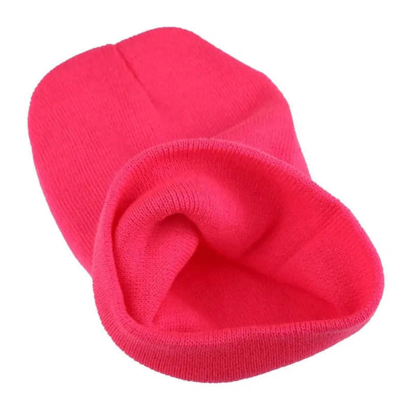 Solid Color Beanie Knitted Hat w Cuff 6
