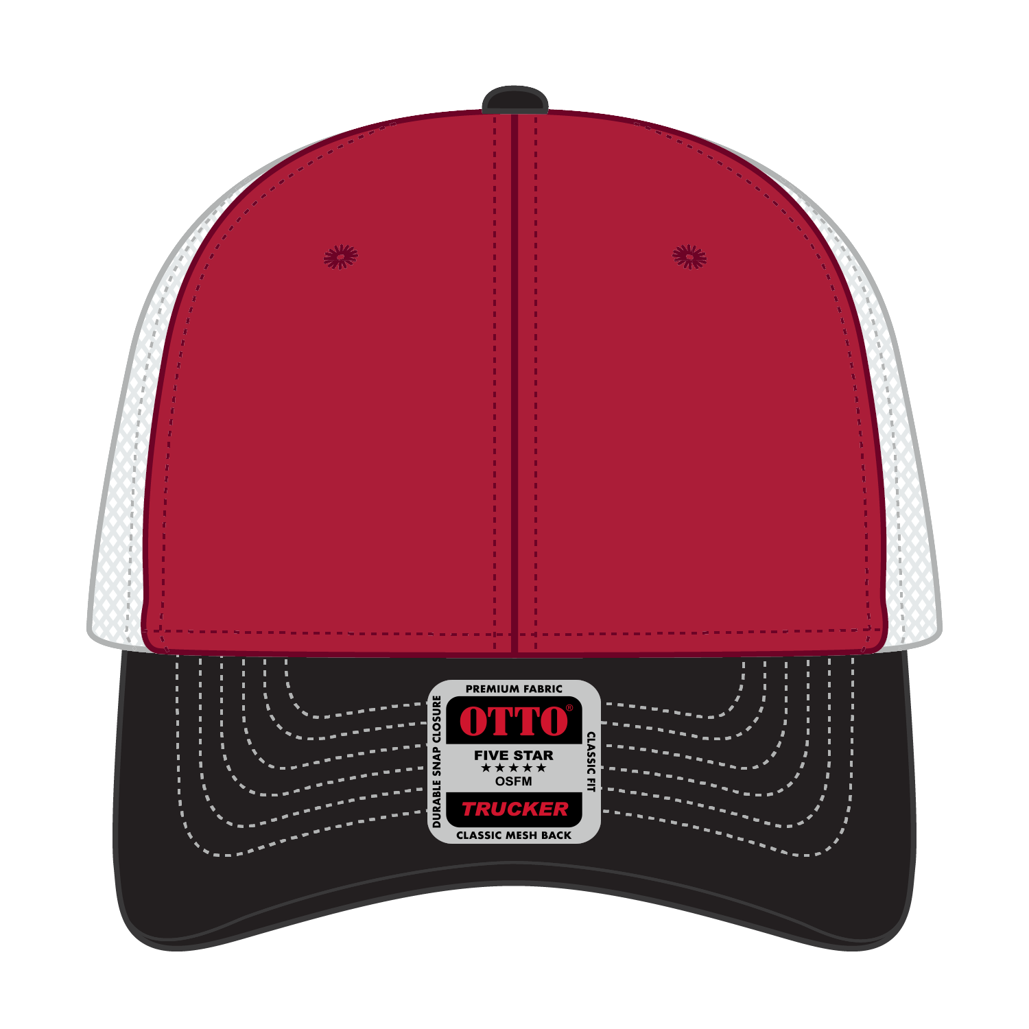 OTTO CAP® 6 Panel Low Profile Mesh Back Trucker Hat 230