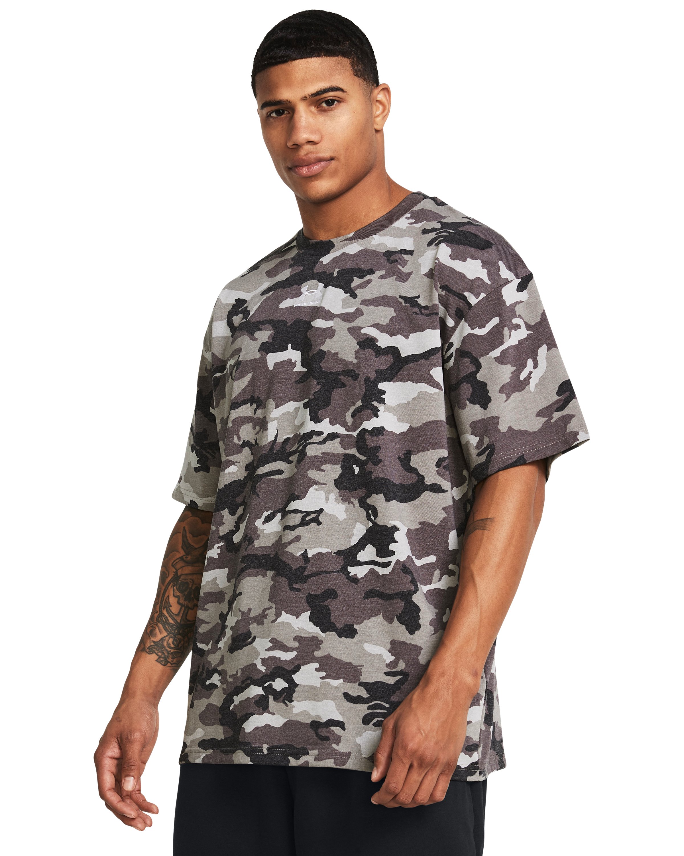 UA Heavyweight Printed Heather Men's Short Sleeve 2