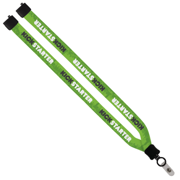 3/4" Dye-Sublimated Lanyard with Plastic Clamshell & Plastic O-Ring 14