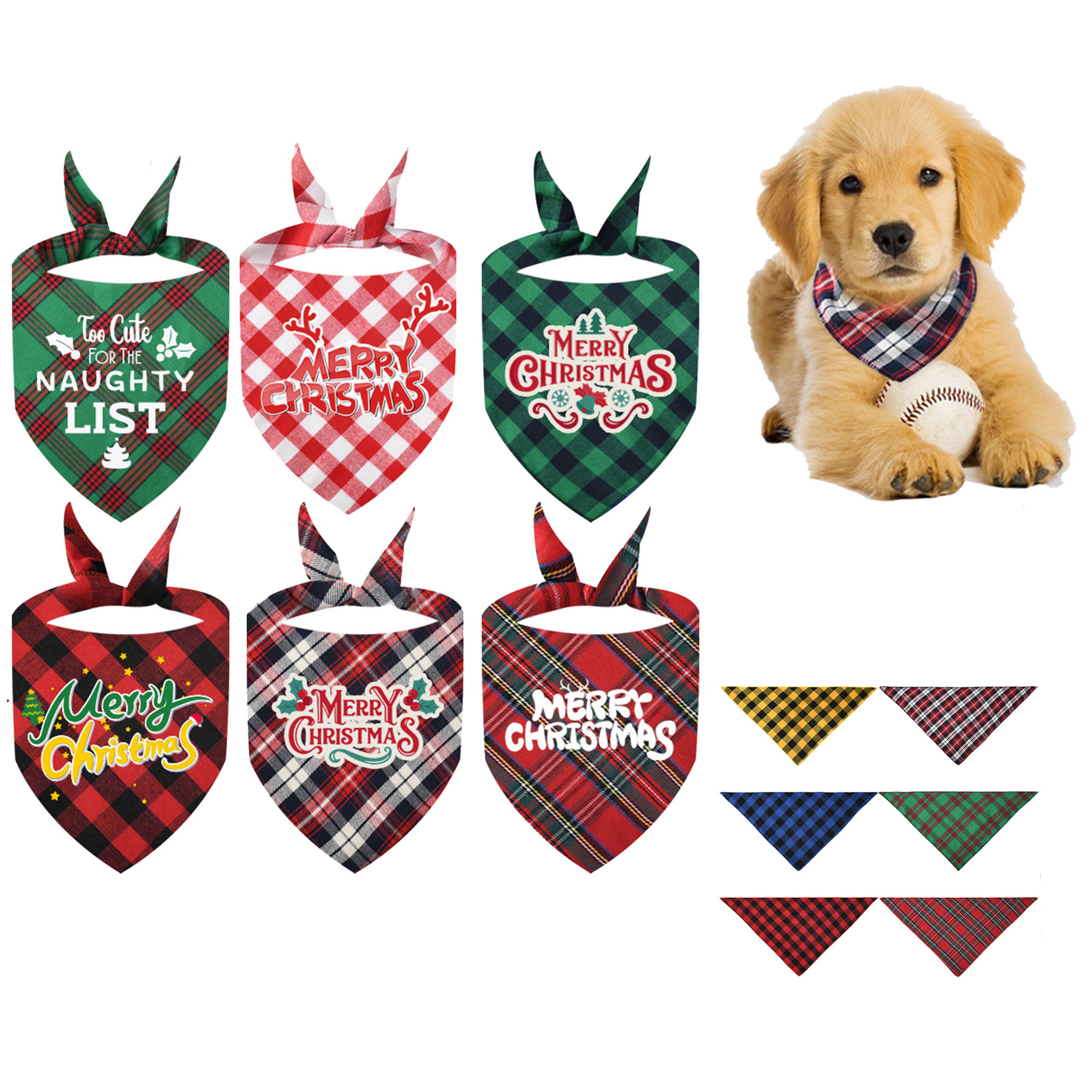 Christmas Dog Pet Scarf 1