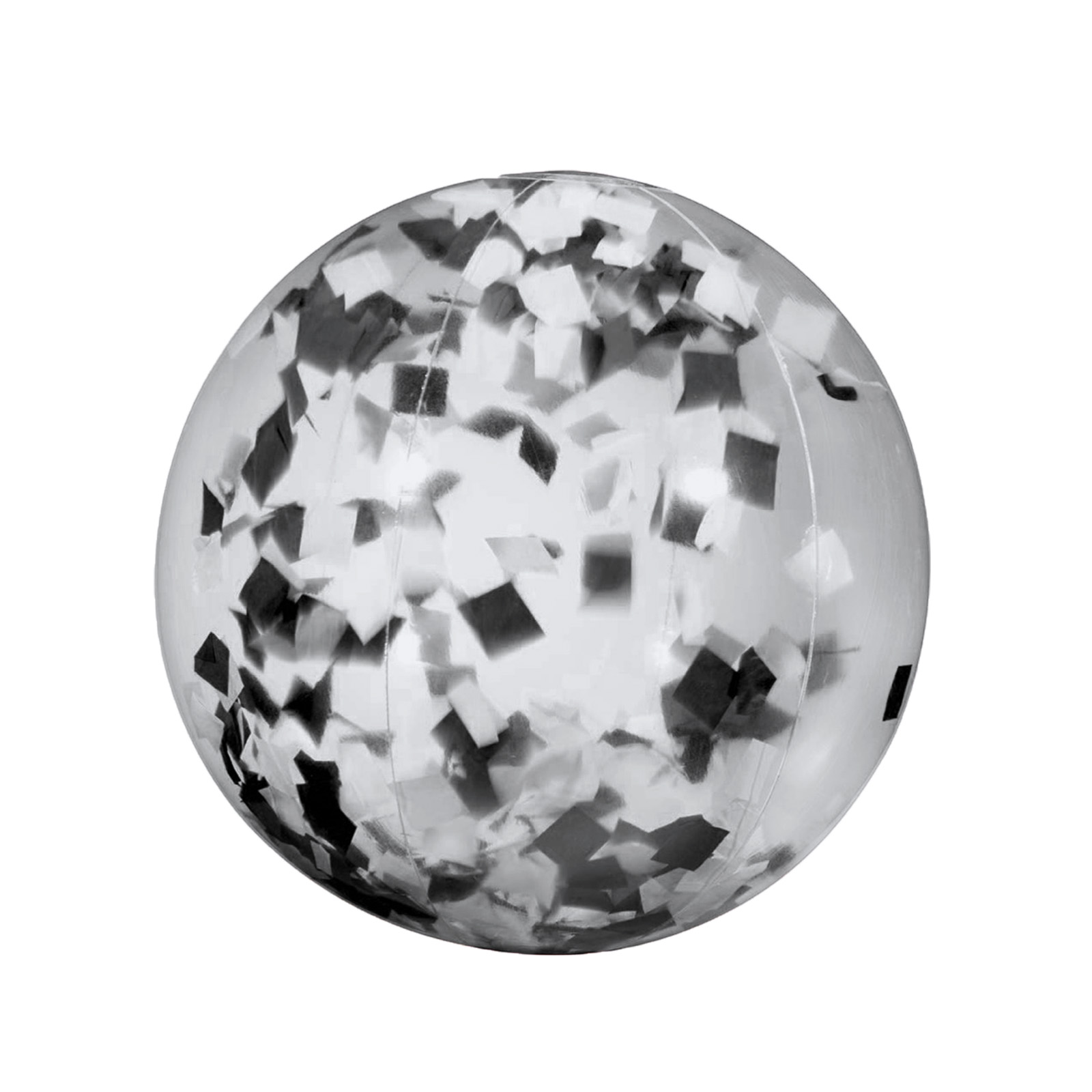16" Black and White Confetti filled Beach Ball 4