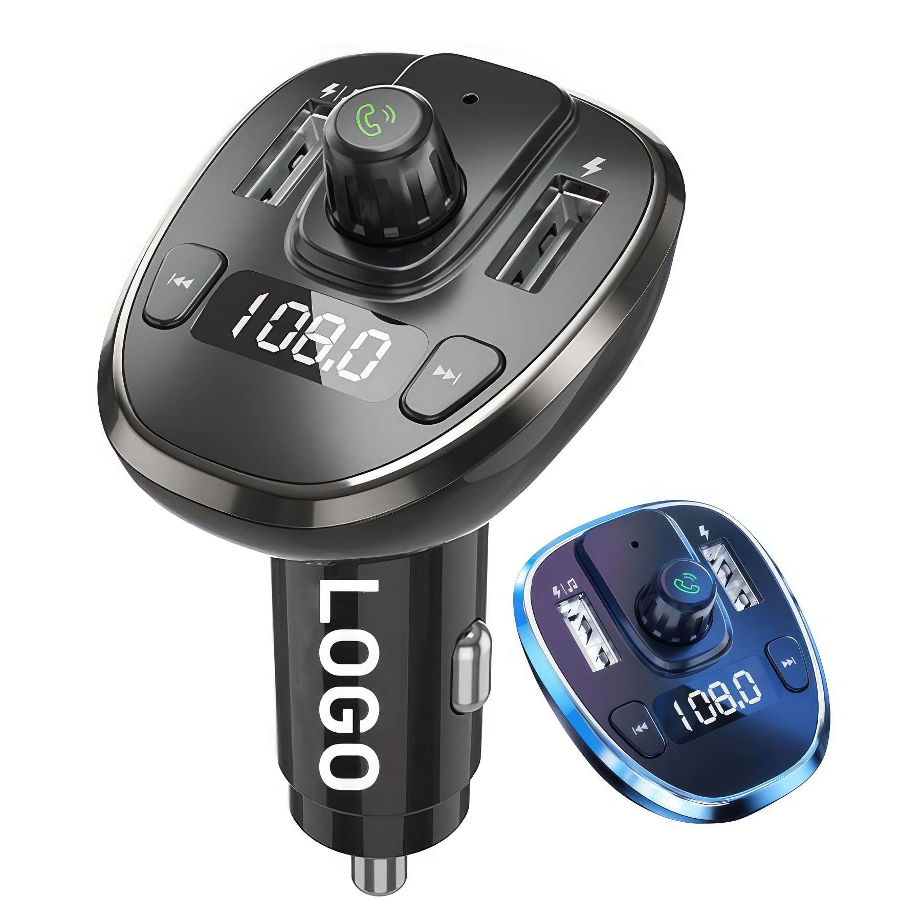 15W Car Charger Dual Port Type C and 2.4a USB A 1