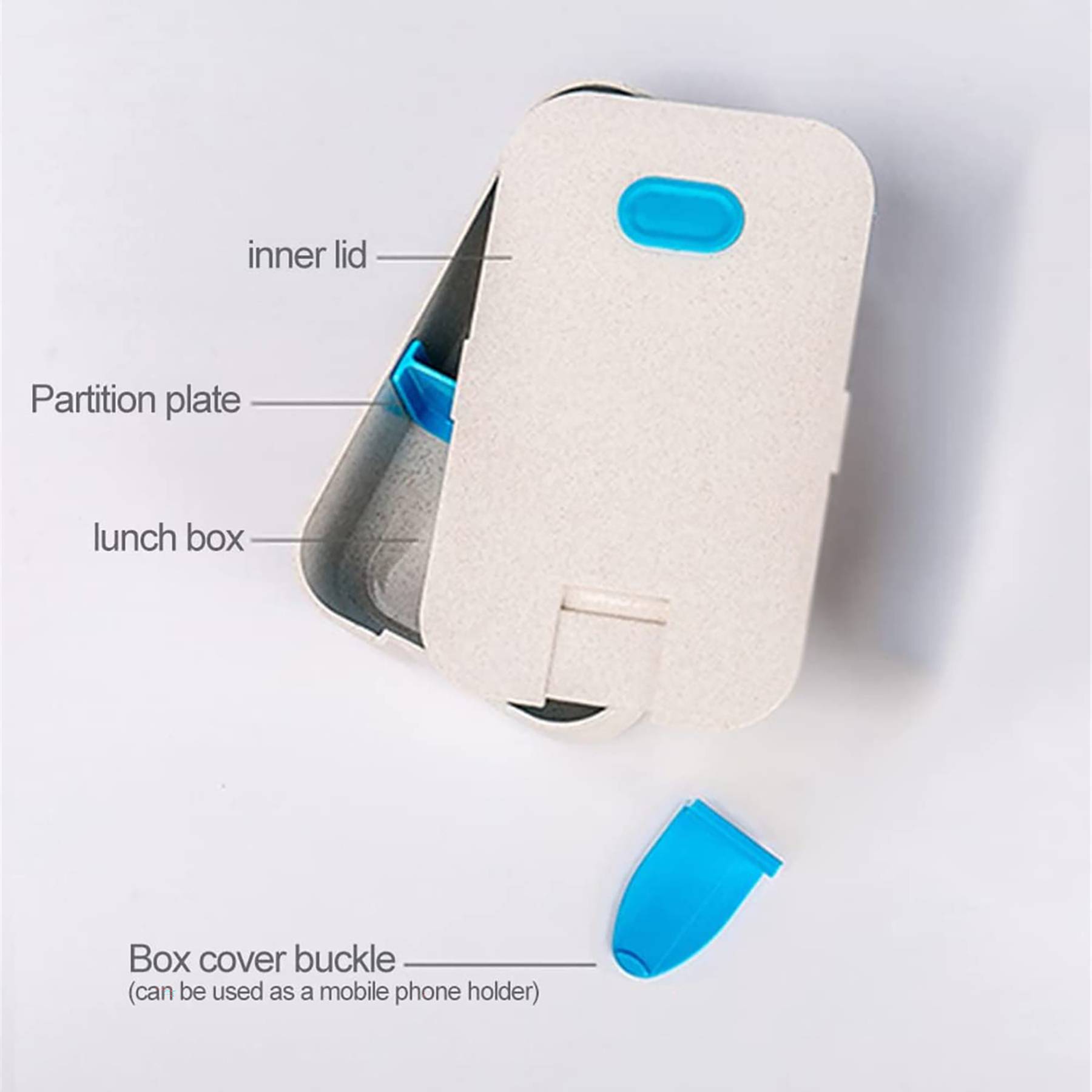 Eco friendly Portable Lunch Box With Phone Holder 5