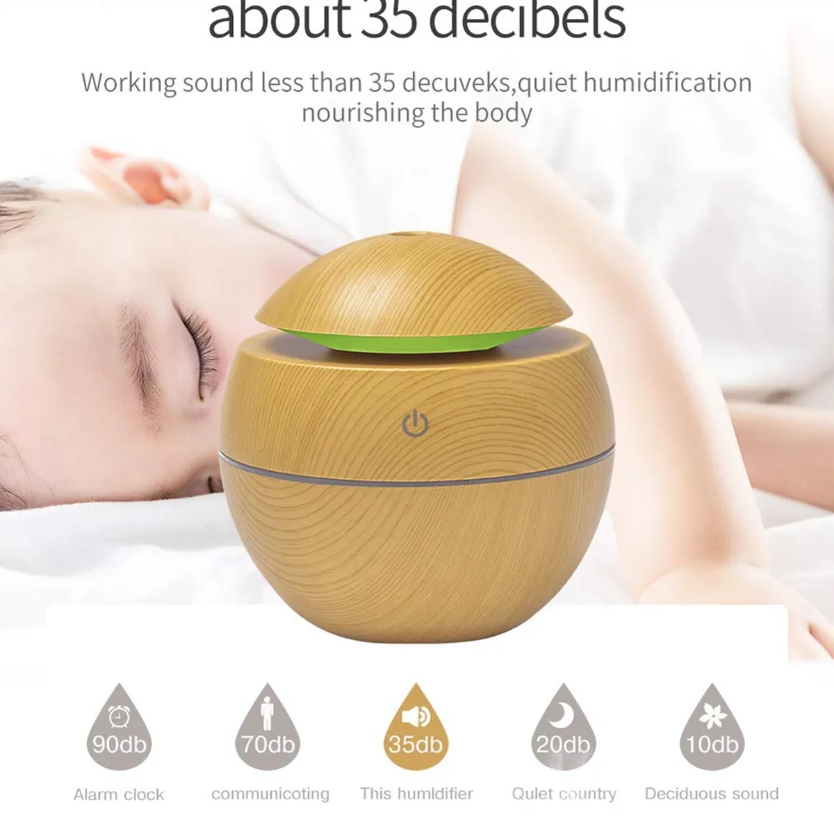7 Colors LED Light Mini Air Humidifier 3