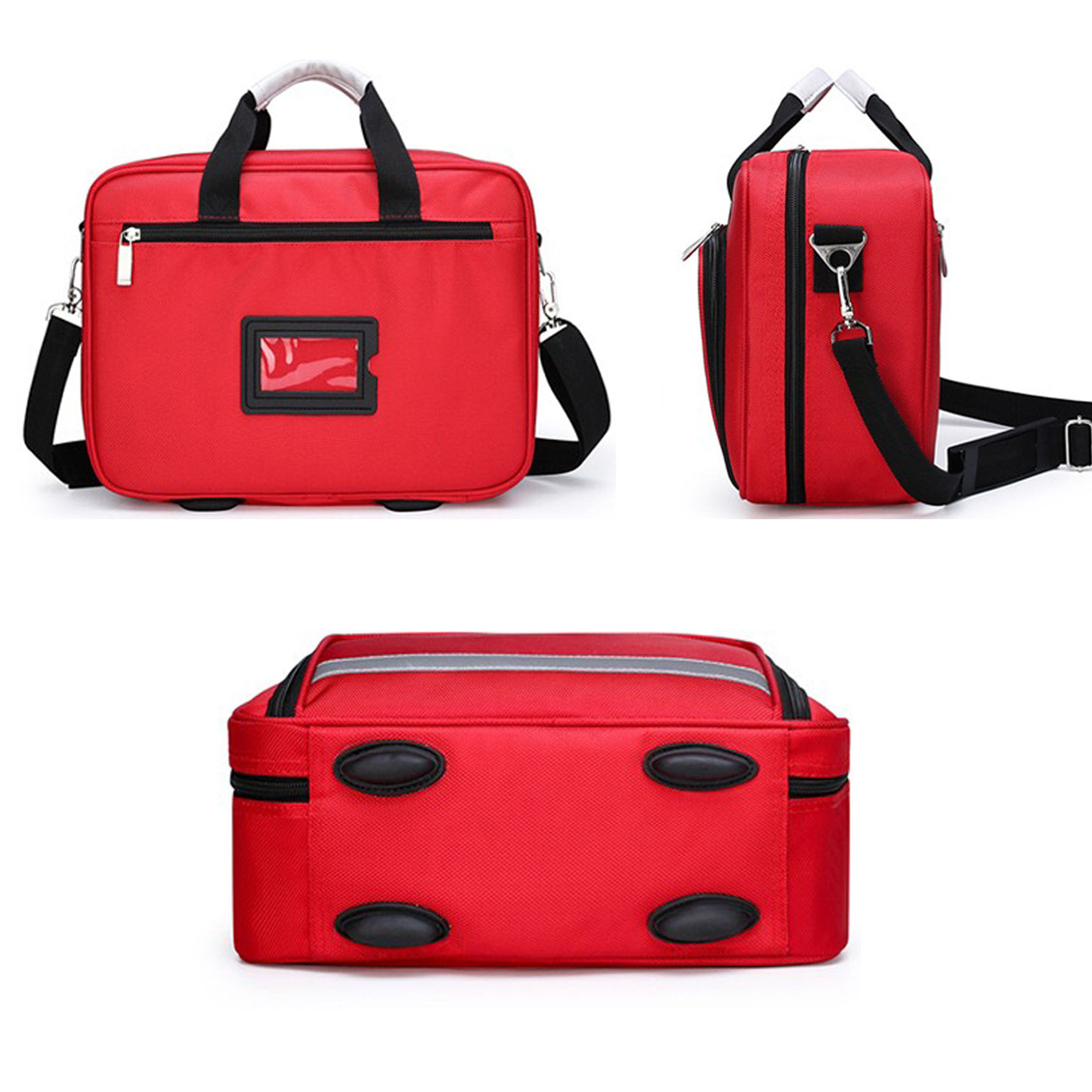 Custom Emergency Medical Bag with Reflective Strip 7