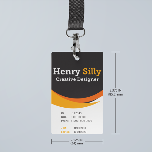 Full Color 3.375"H x 2.125"W PVC Card 4