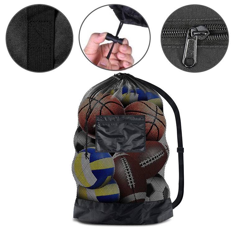 Large Mesh Drawstring Sling Ball Bag 3