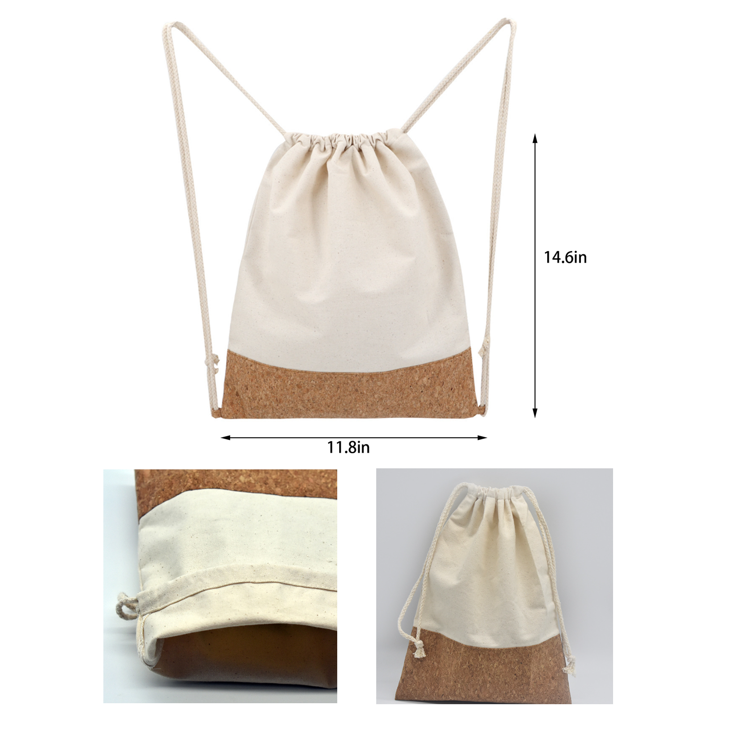 Cork Drawstring Backpack 2