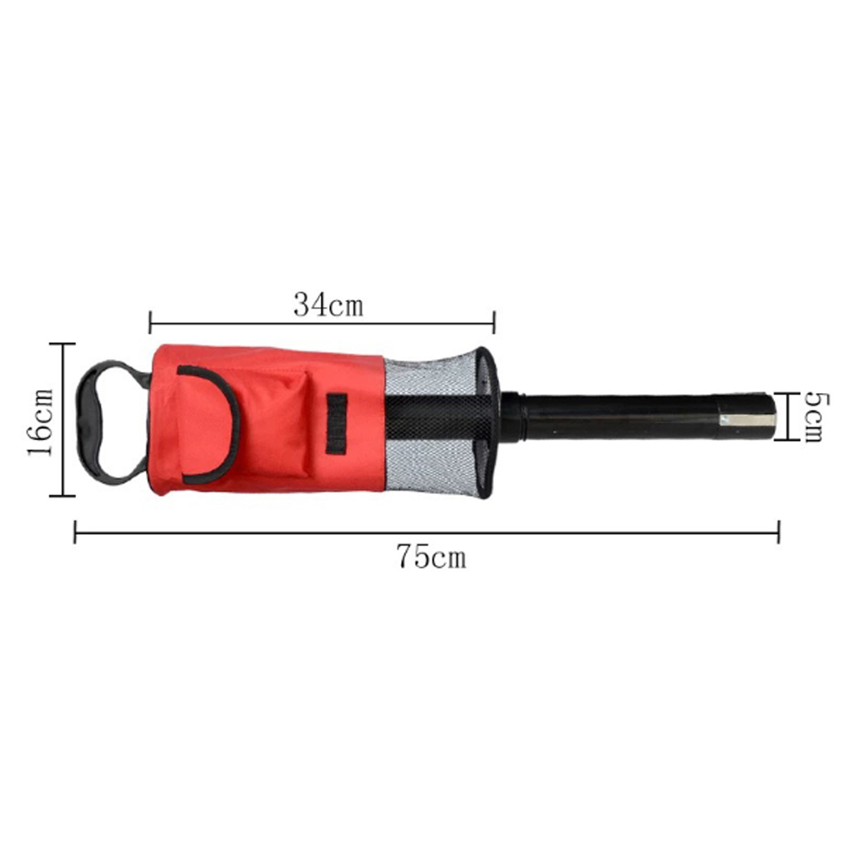 Portable Golf Ball Picker Tube W/ Detachable Mesh Bag 1