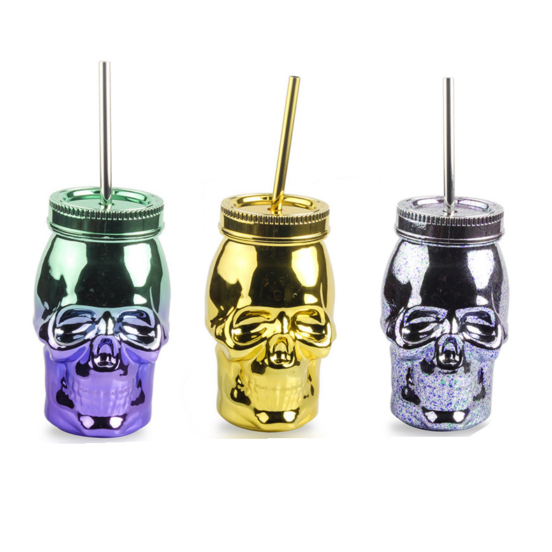 Disco Skull Shaped Shining Sipper Cup Pool Party 2