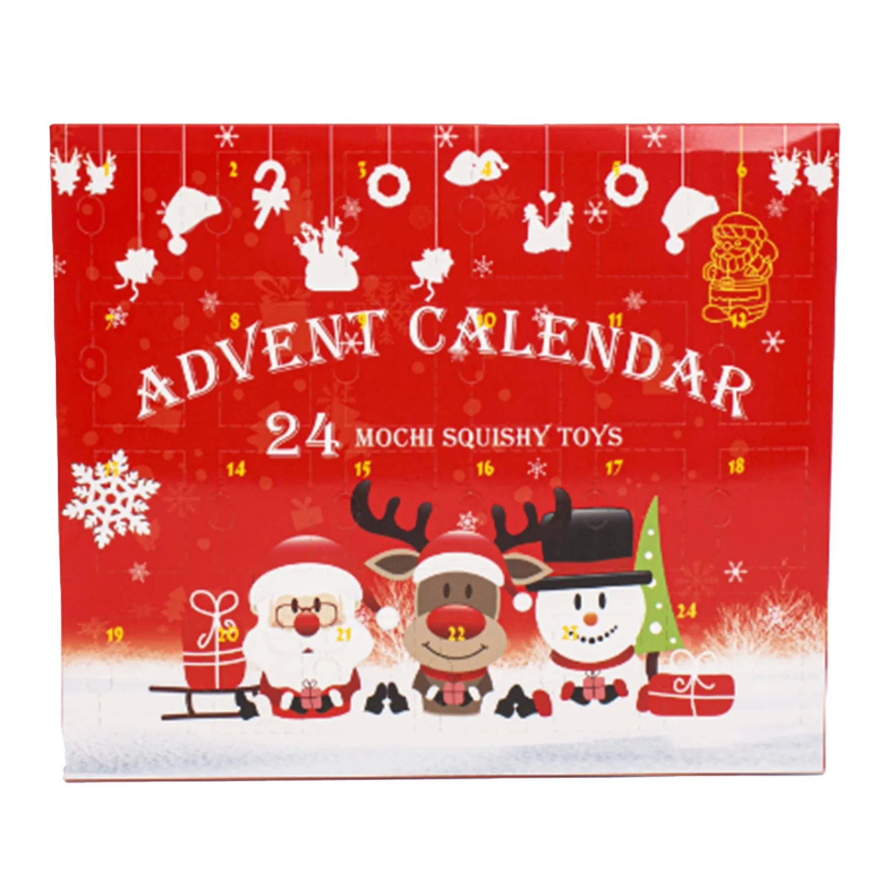 24 Days Christmas Advent Calendar W/Pendants 2