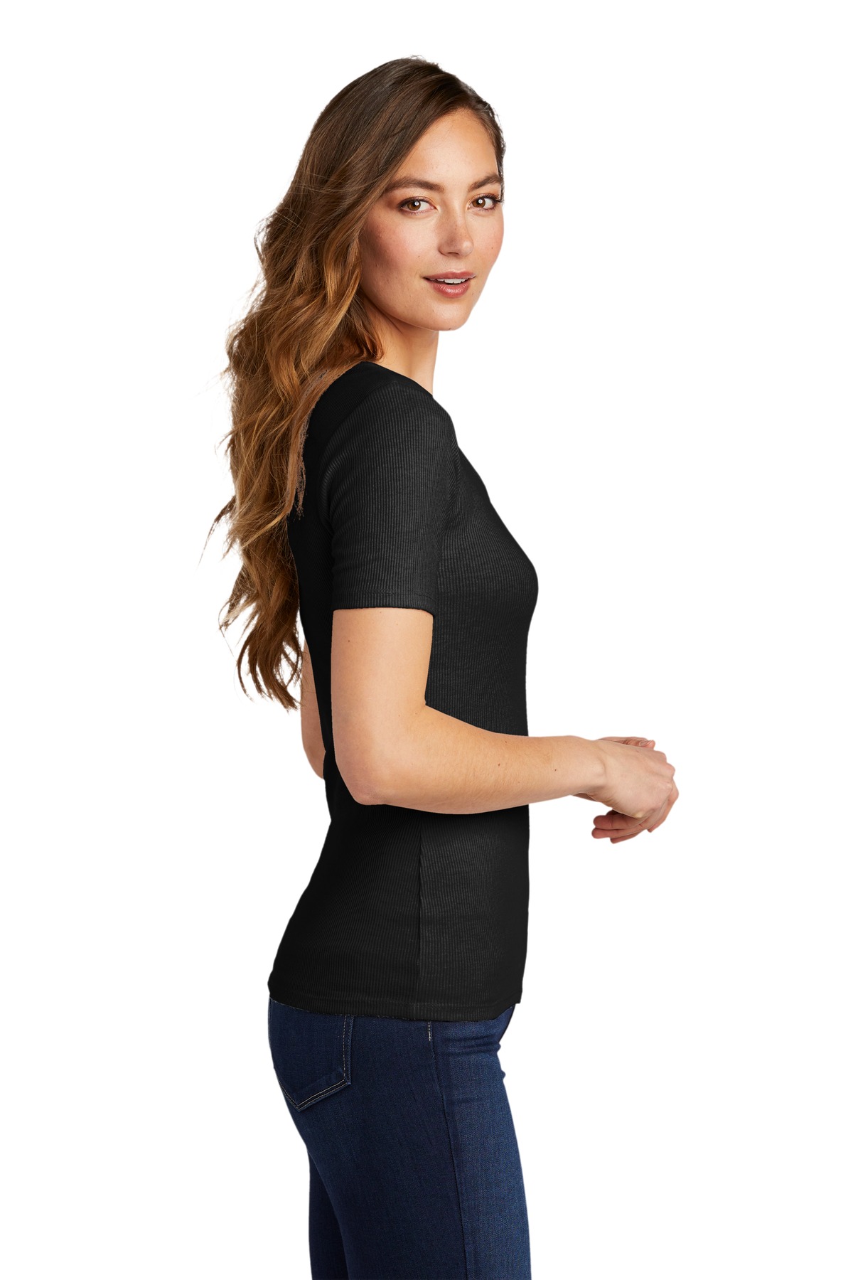 Women's V I T Rib Scoop Neck Tee