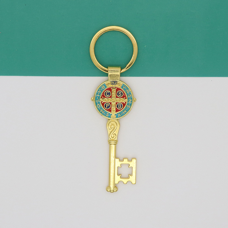 Saint Benedict Metal Key Ring 9